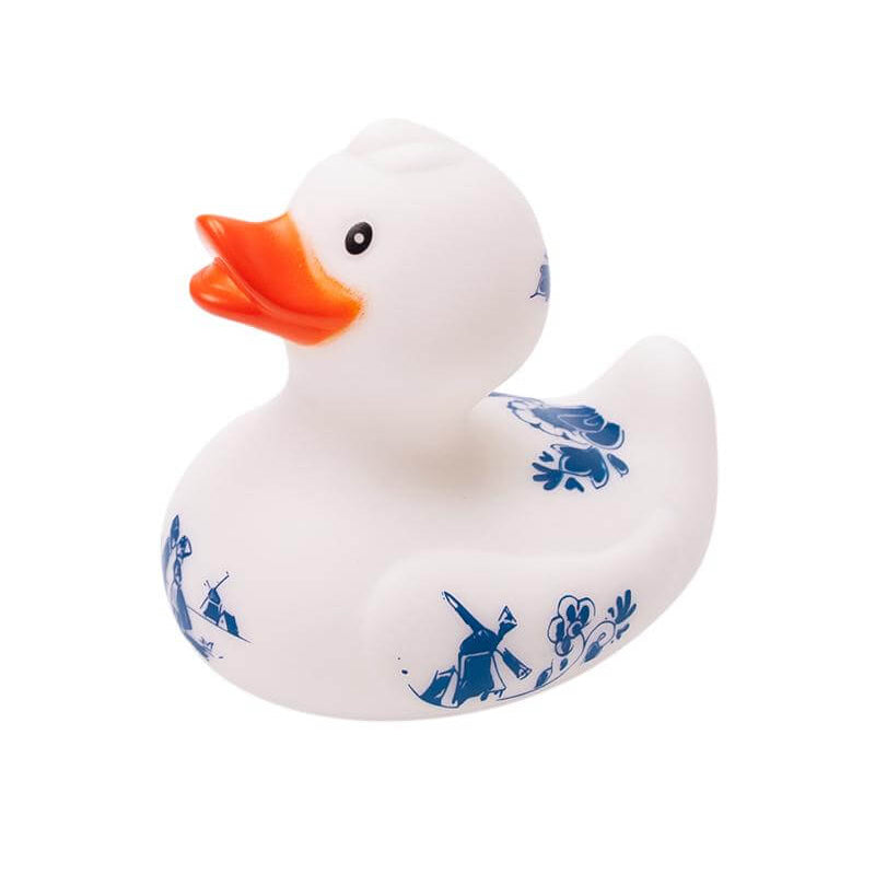 Gummiand med Delfts Blauw motiv – 10 × 8 × 9,5 cm | Heinen Delfts Blauw