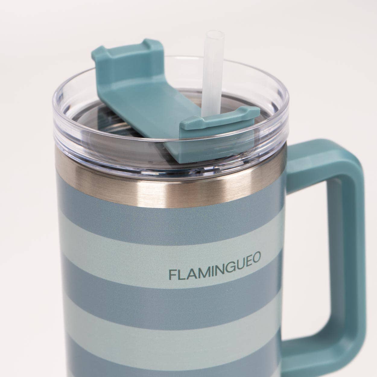 Termoflaske Rustfrit Stål 1,18L Grøn Stribet - Flamingueo Flamingueo