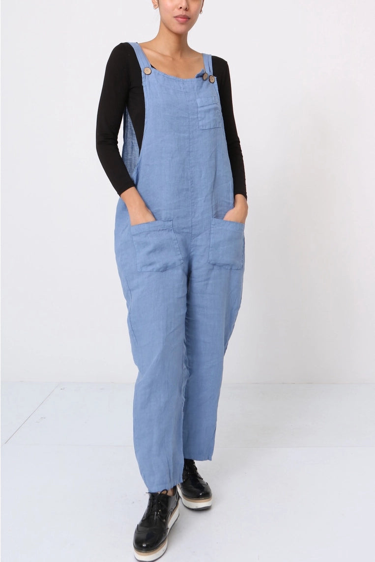 Overalls smækbukser i 100 % Hør Lea & Luc