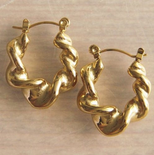 Chunky creoler i guld - Bazou Bazou