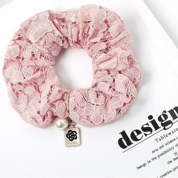 Hår elastik Scrunchie blonde Rosa