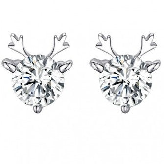 Øreringe rensdyr med zirkonia sten eCarla Default Title