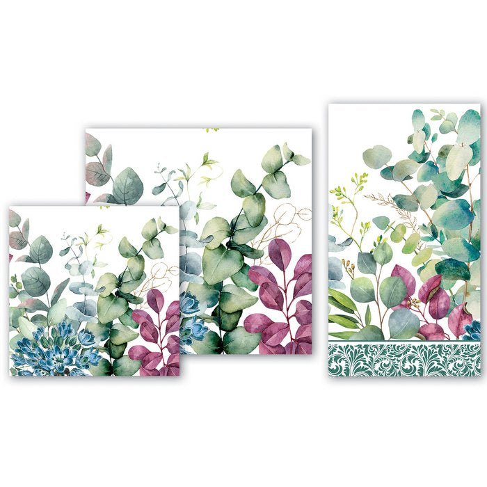 Frokost servietter Eucalyptus og mint Michel Design Works