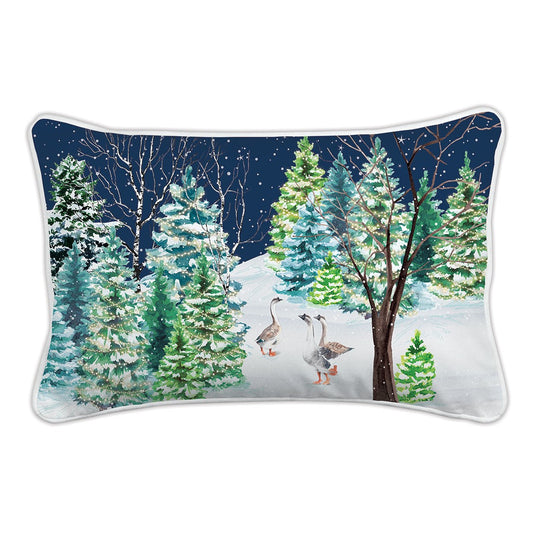 Aflang pude med fyld Christmas Snow Michel Design Works