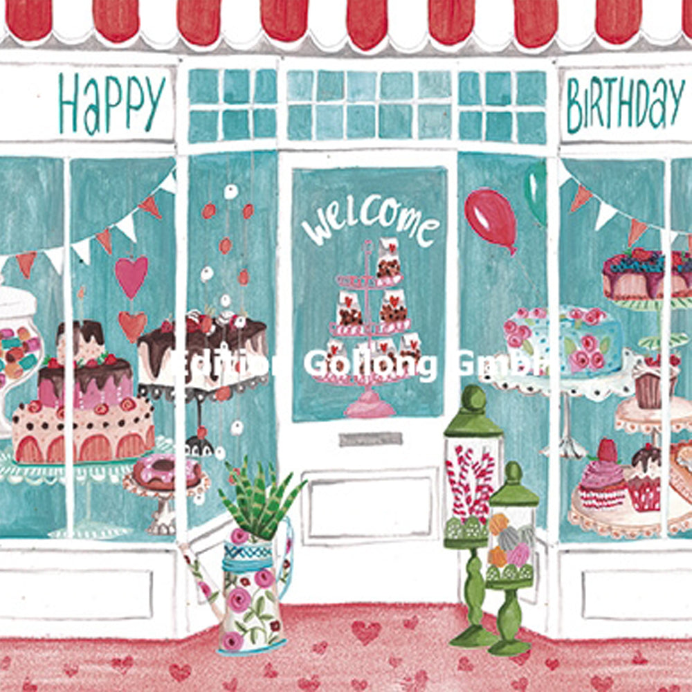 Kvadratiske fødselsdagskort med afbildning af butik Edition Gollong Default Title