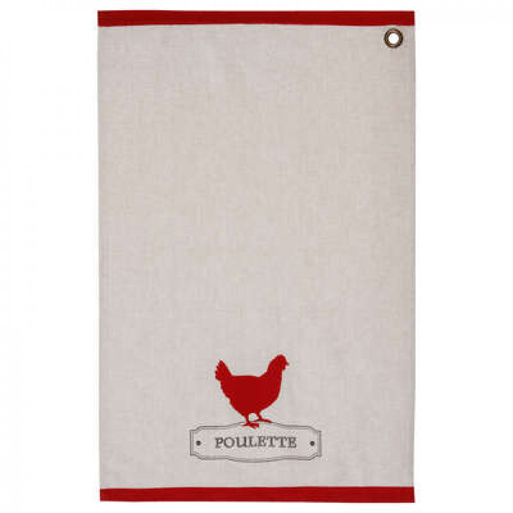 Viskestykker 2 stk Høns 45x70 cm - Bomuld til Køkkenet Atmosphera Créateur d'intérieur®