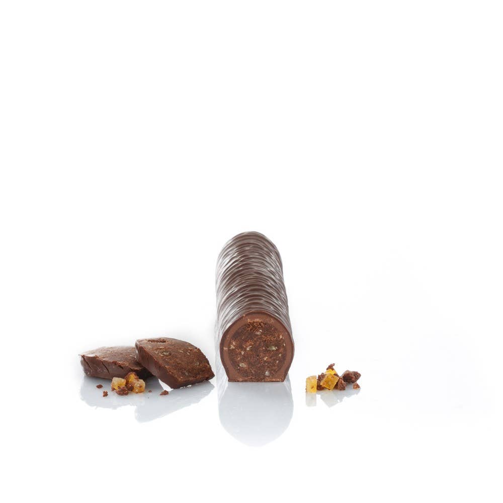 Mørk cokolade cigar med orange smag 100 gram