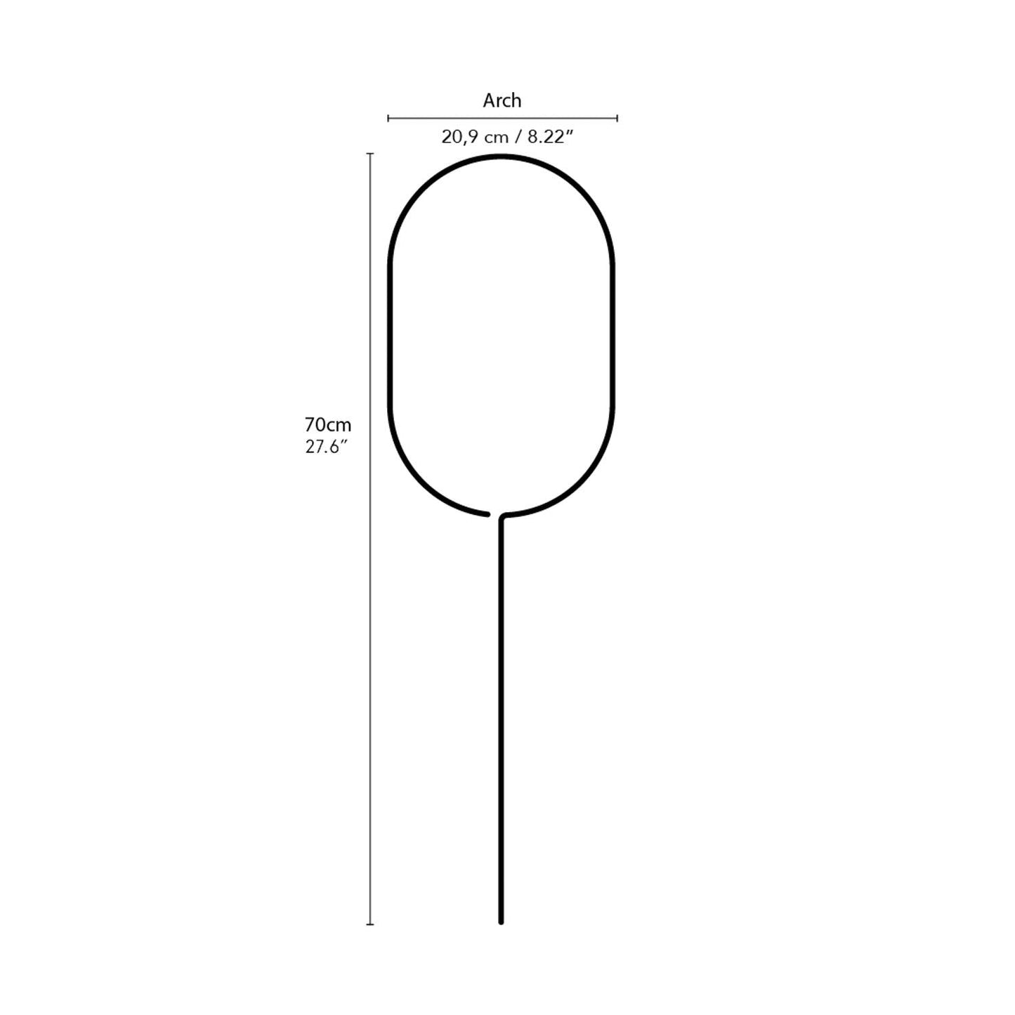 Gylden Plantepæl Bue – Elegant Støtte til Klatreplanter Botanopia