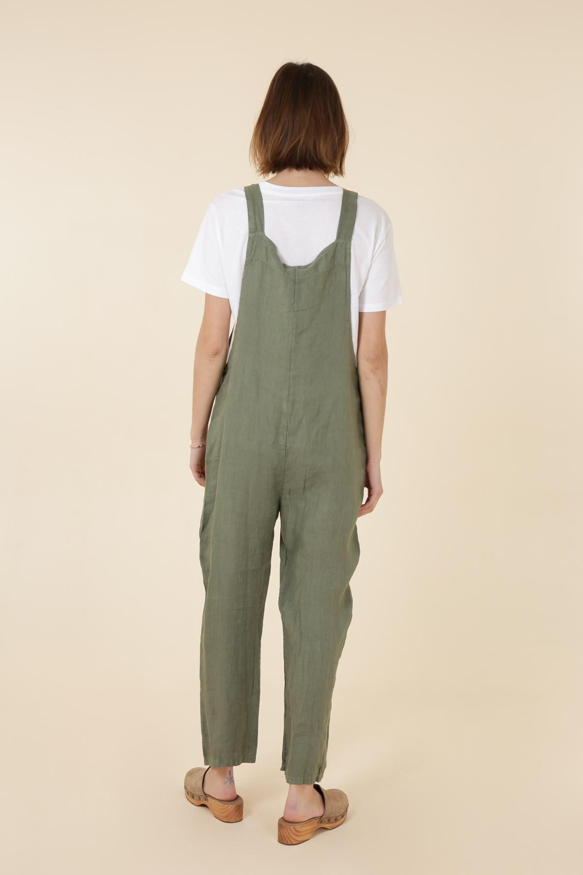 Overalls i Hør khaki