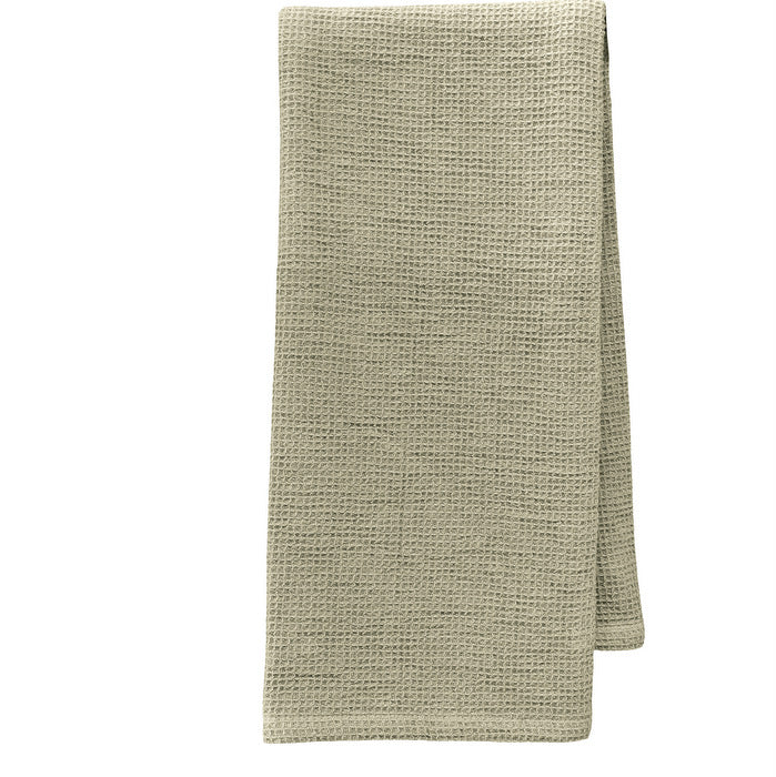 Viskestykke Vaflet med Små Tern Sage Grøn - Bomuld | Éternel Éternel