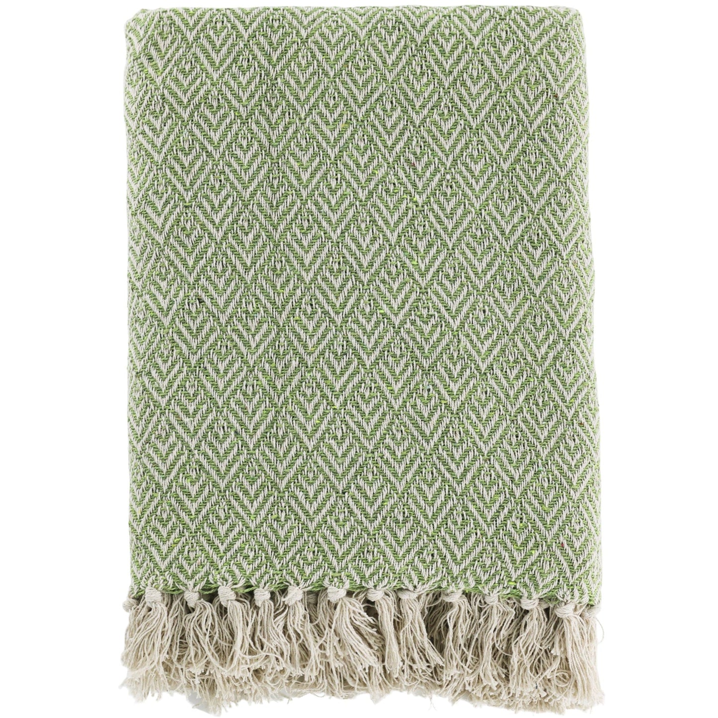 Grøn plaid af overskudsgarn fra Chic Antique Chic Antique