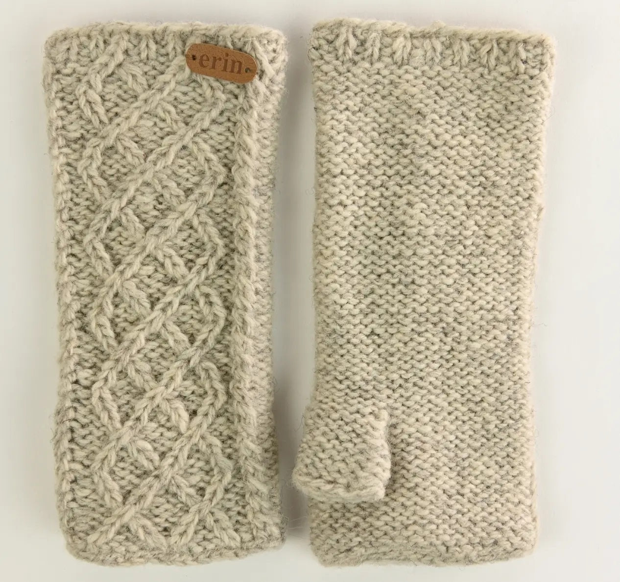 Håndvarmere 100% uld med foer Aran Trellis