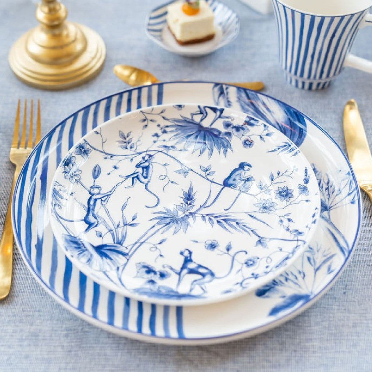 Morgenmadstallerken Porcelæn Aber Ø 21 cm Delftblå - Heinen Delfts Blauw Heinen Delfts Blauw