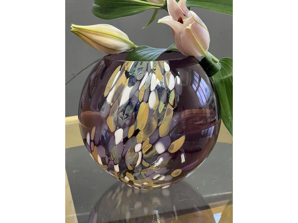 Marble Globe Vase Mulberry Delight Vase Anna von Lipa Anna Von Lipa