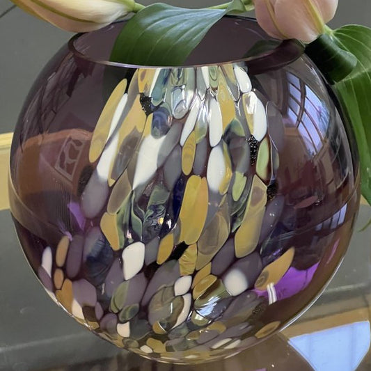 Marble Globe Vase Mulberry Delight Vase Anna von Lipa