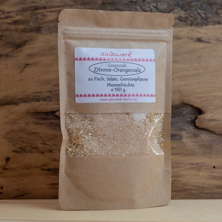 Citron Appelsin salt krydderiblanding 140 gram Salzwerk Berlin Default Title