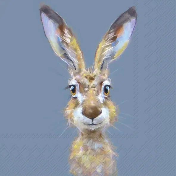 Frokostserviet med hare – 33x33 cm | Rabbit Buster Frokostservietter IHR