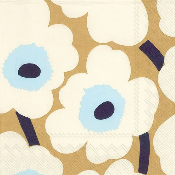 Frokost serviet Marimekko Unikko Cream Gold