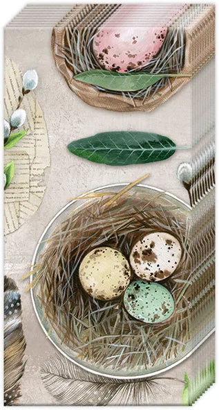 Papirlommetørklæder med æg og fjer | Eggs And Feathers Nature Papirlommetørklæder IHR
