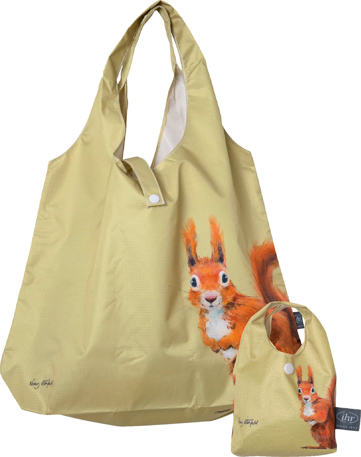 Shopper med egern – Squirrel Hazel Green