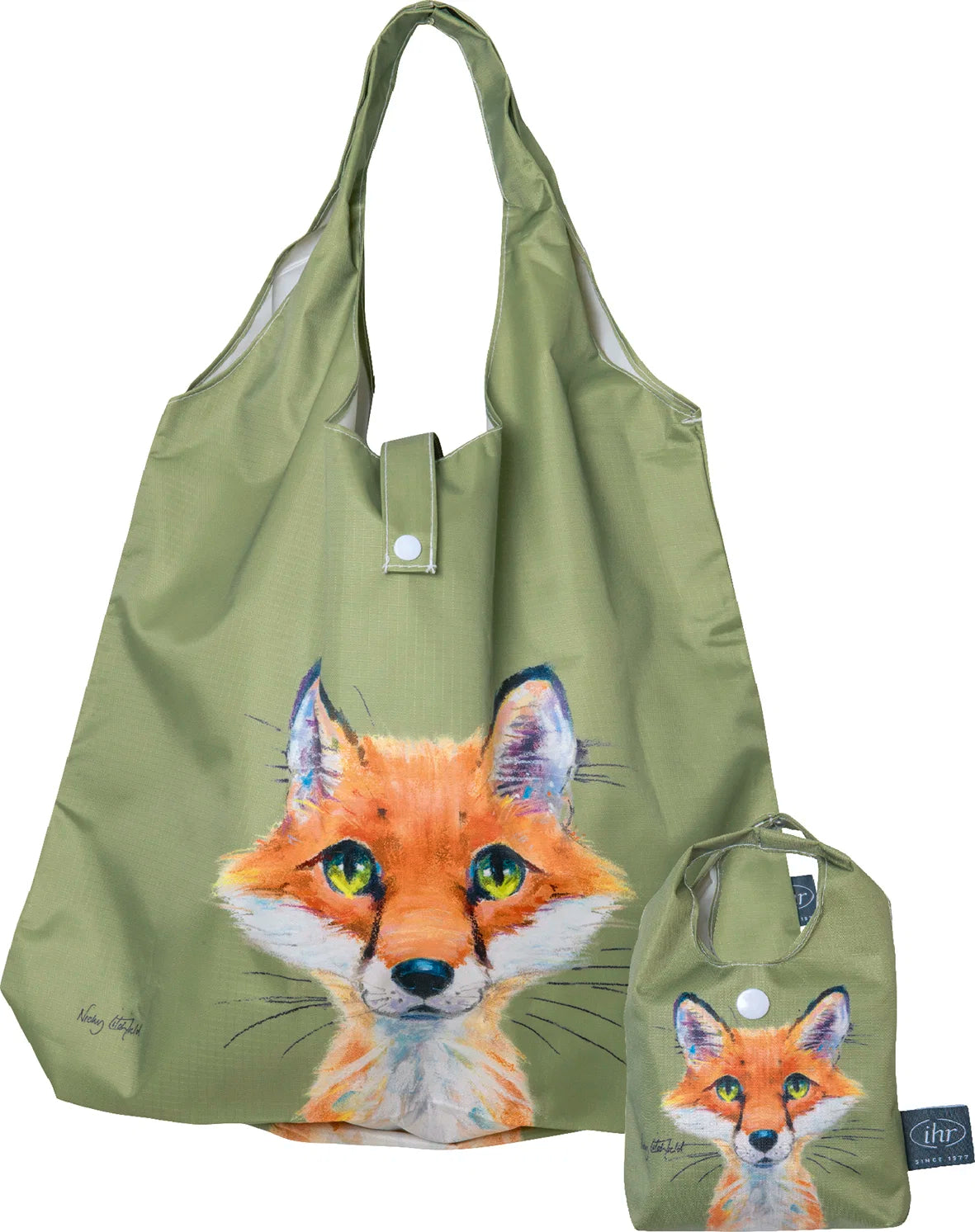 Shopper med ræv – Fox Rocco Green Shopper IHR