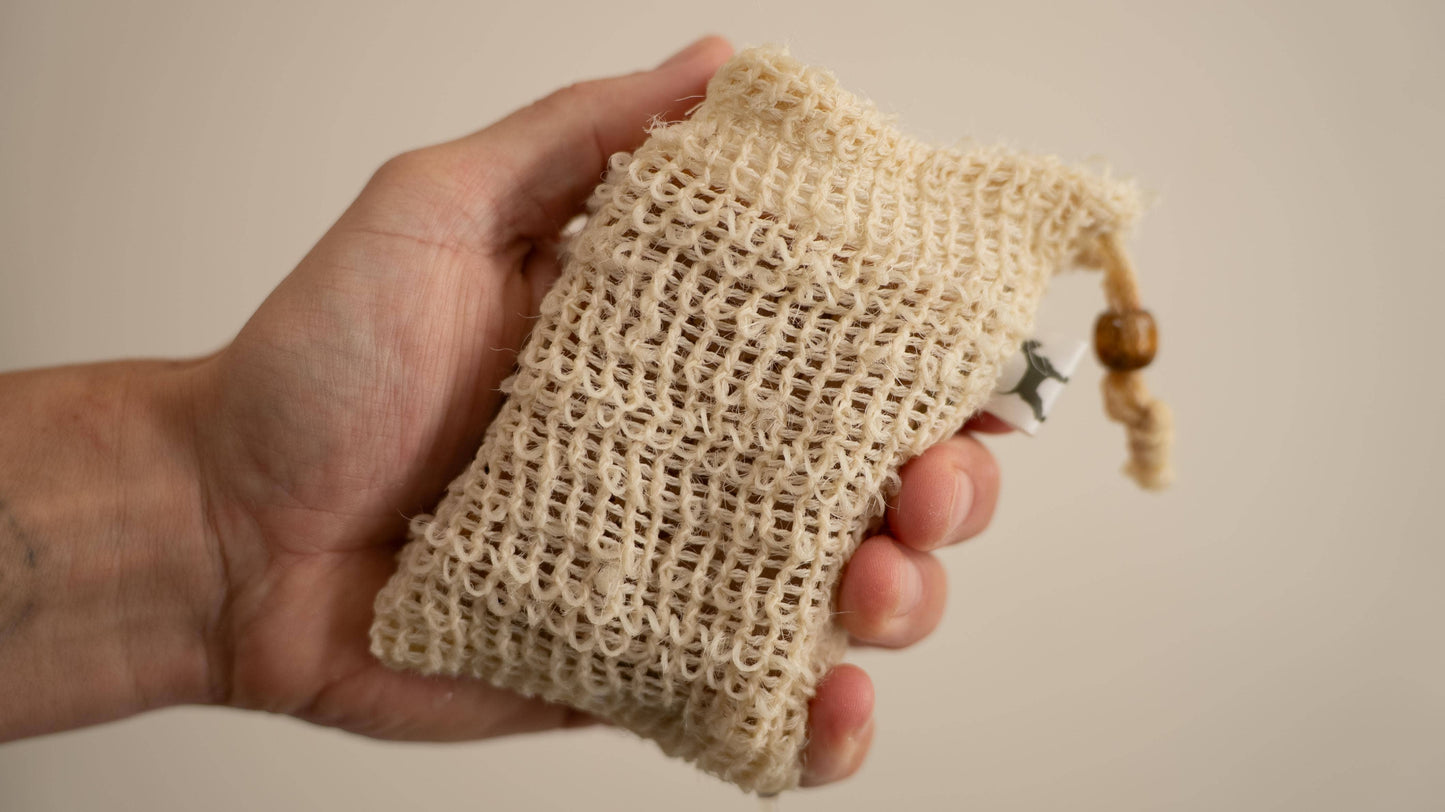 Sisal opbevaringspose & vask svamp