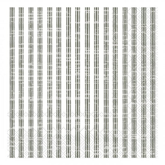 Serviet med striber Oliven