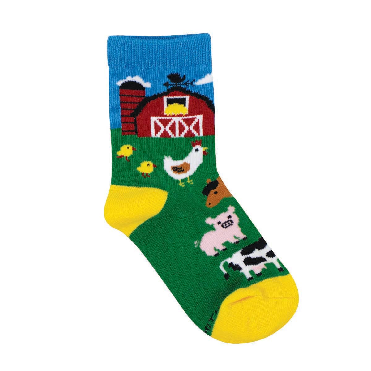 Børnesokker med bondegårdsdyr – grøn – 2-7 år | Socksmith Socksmith Europe 4-7 år Grøn