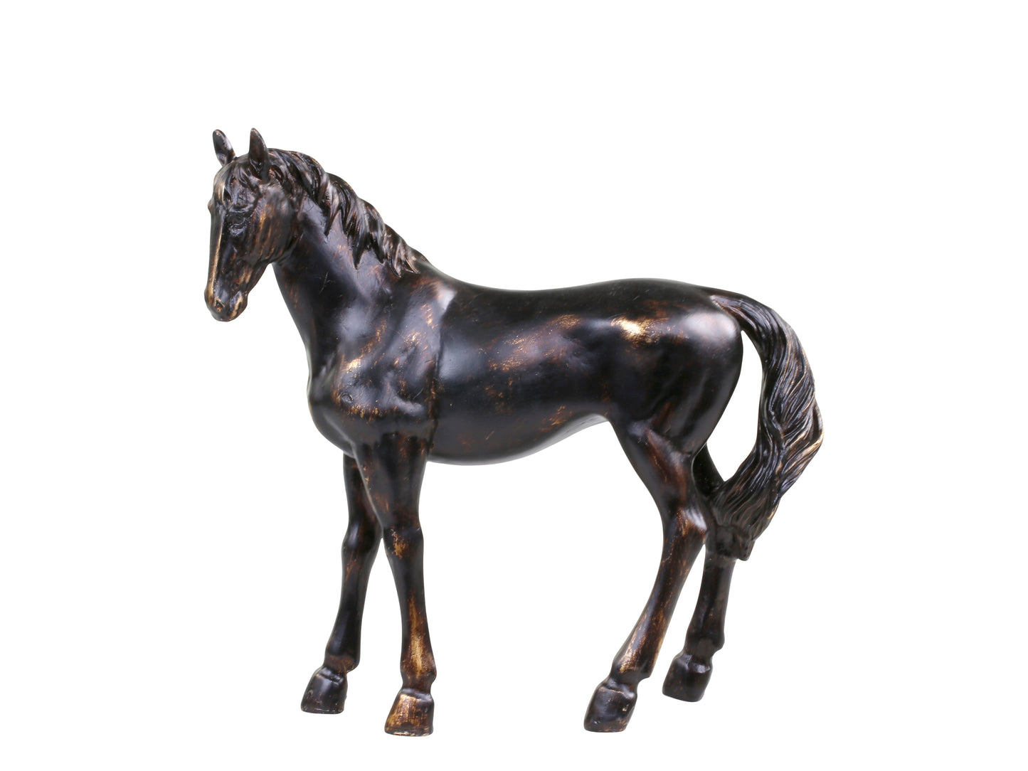 Hest til dekoration antique sort