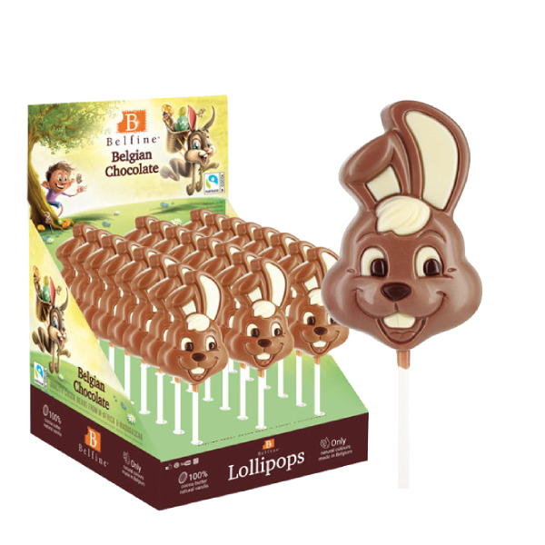 Kanin slikkepind af chokolade