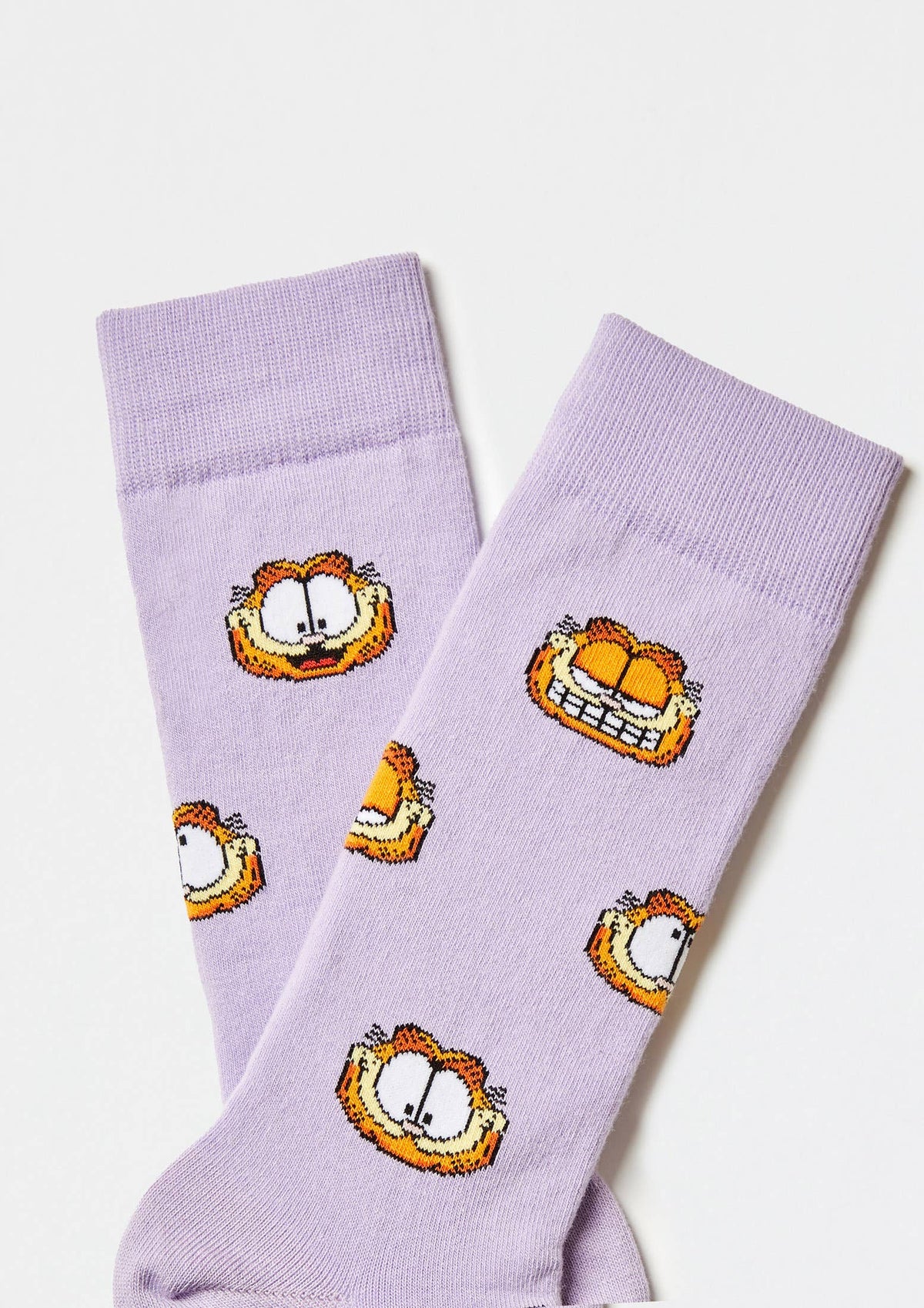 BeGarfield Faces Malva - 100% Økologiske Bomuldsstrømper Strømper BESOCKS