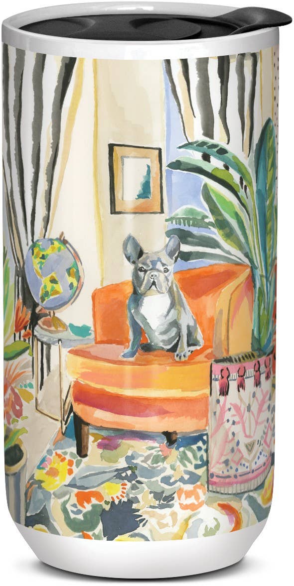 Fransk Bulldog kæmpe keramisk krus - Uptown Pets Punch Studio