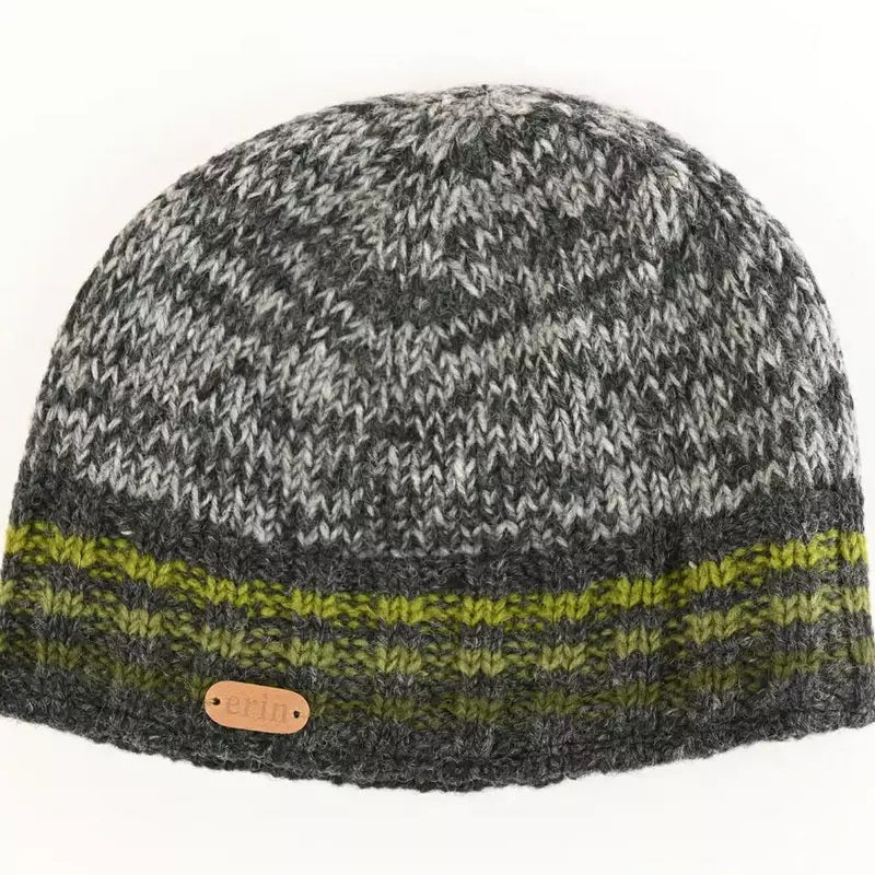 Herre Hue Rib Pullon Grøn - Håndstrikket 100% Uld med Foer Erin Knitwear