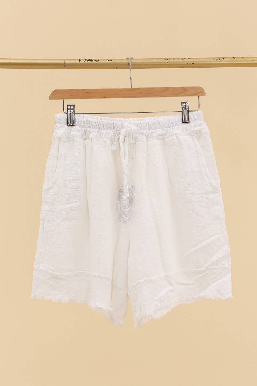 Shorts i 50% bomuld og 50% hør – LÉA & LUC