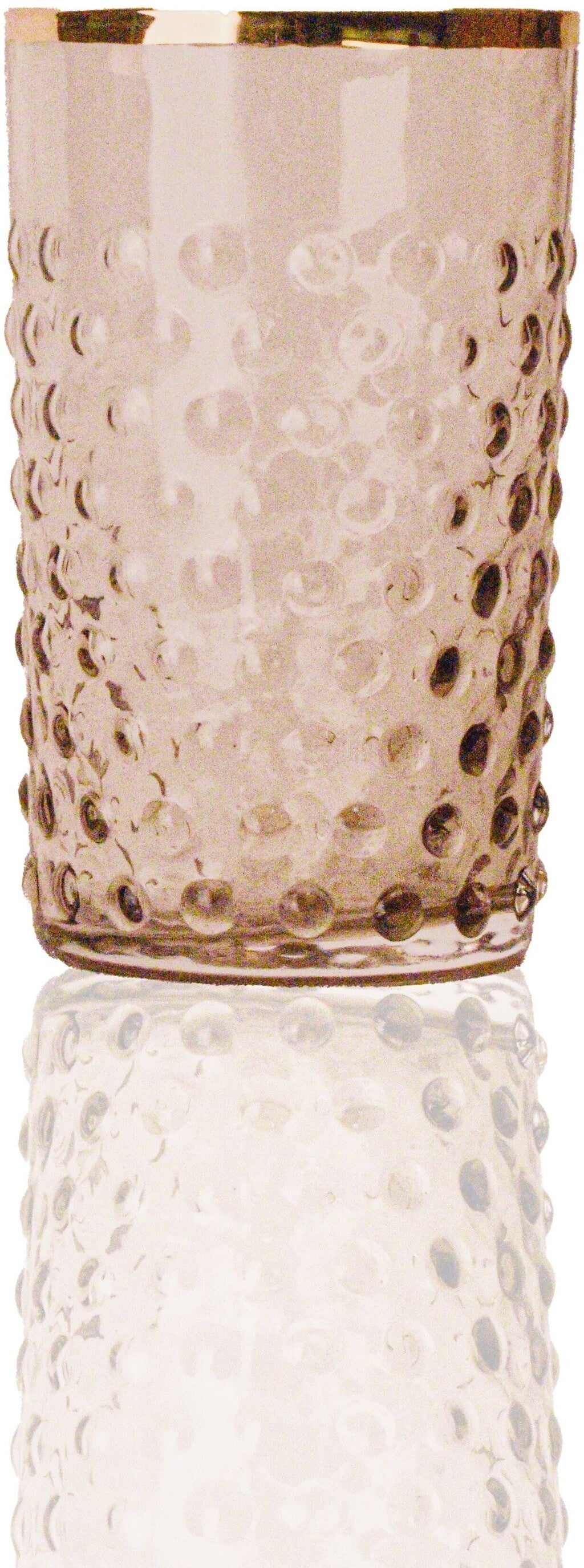Pindsvineglas hobnail Anna von Lipa Cashmere/Gold