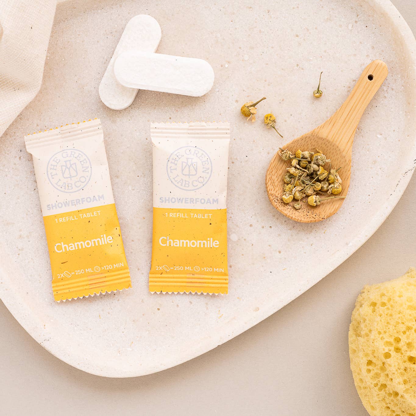 Bruseskum bodywash Tablet Refill - Mynte og Kamille