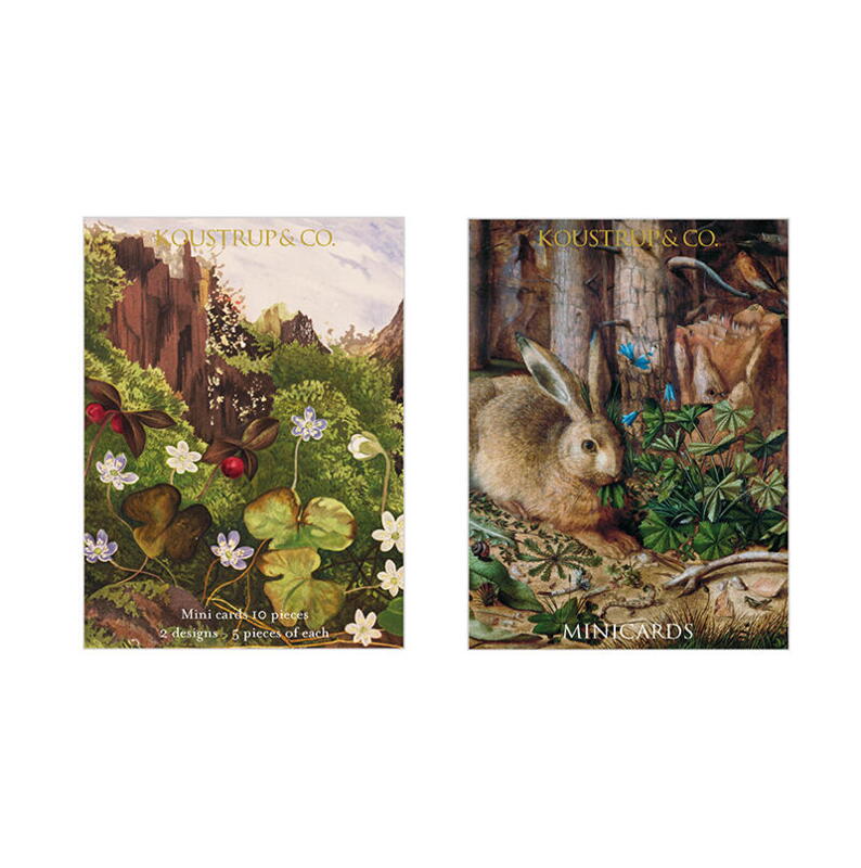 Minikort Forår Hare - 10 stk Koustrup & Co