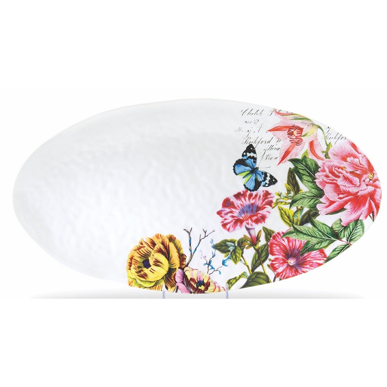 Ovalt melamin fad Peony Michel Design Works