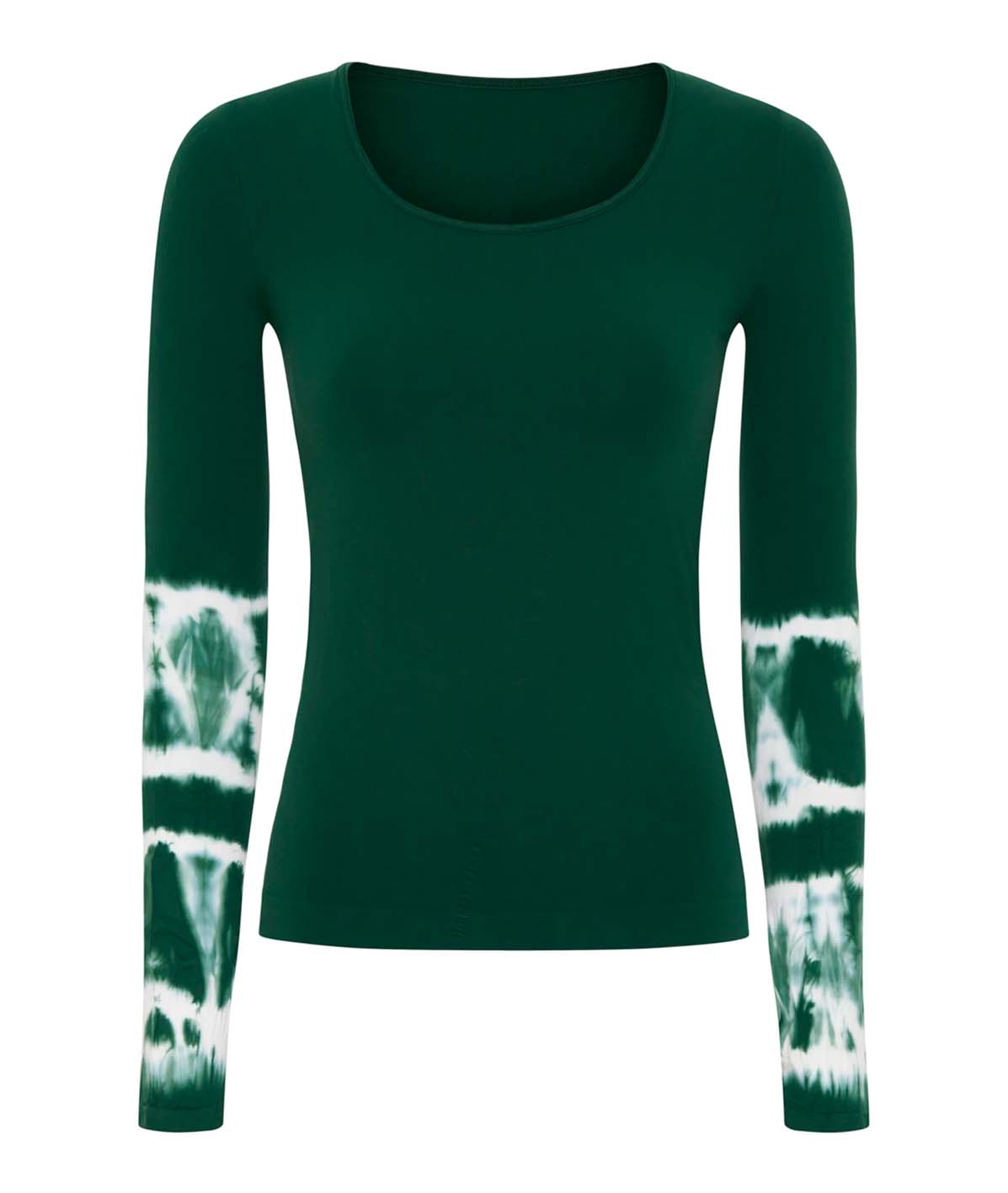 Andrea Langærmet Bluse – Tie Dye i Mørkegrøn fra Tim & Simonsen Tim & Simonsen L/XL