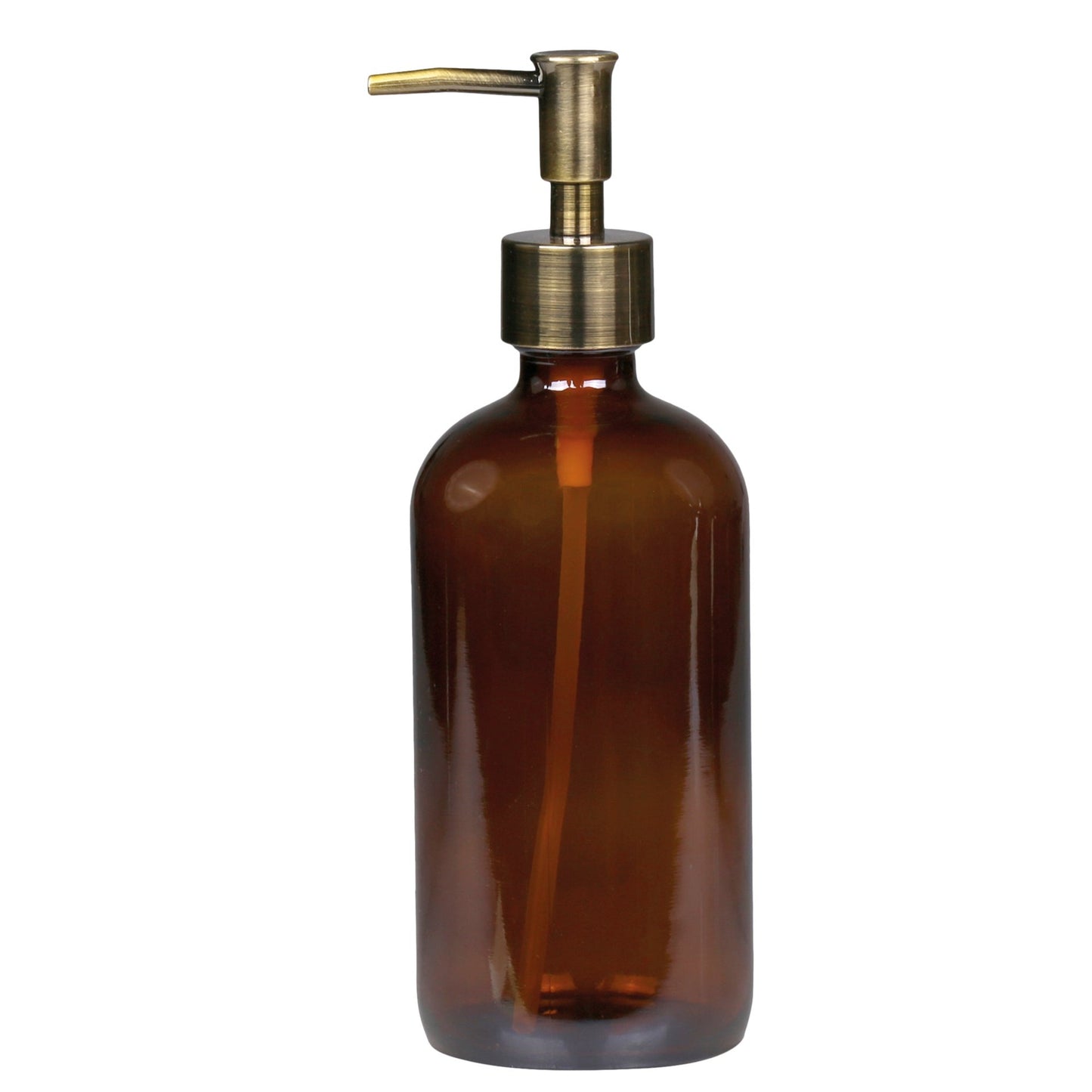 Flaske Moccafarvet glas med 2 pumper 480 ml