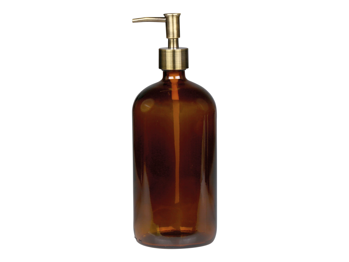 Flaske moccafarvet glas med 2 pumper 1000 ml