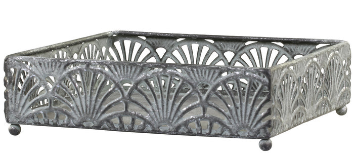 Vire Servietholder m. mønster H5/L17/B17 cm antique zink