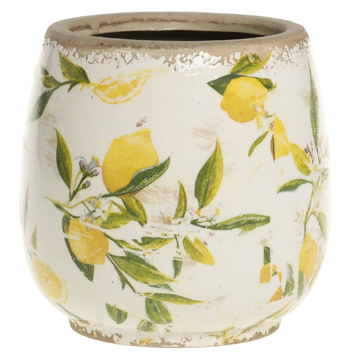 Limone keramik skjuler med citron motiv Chic Antique