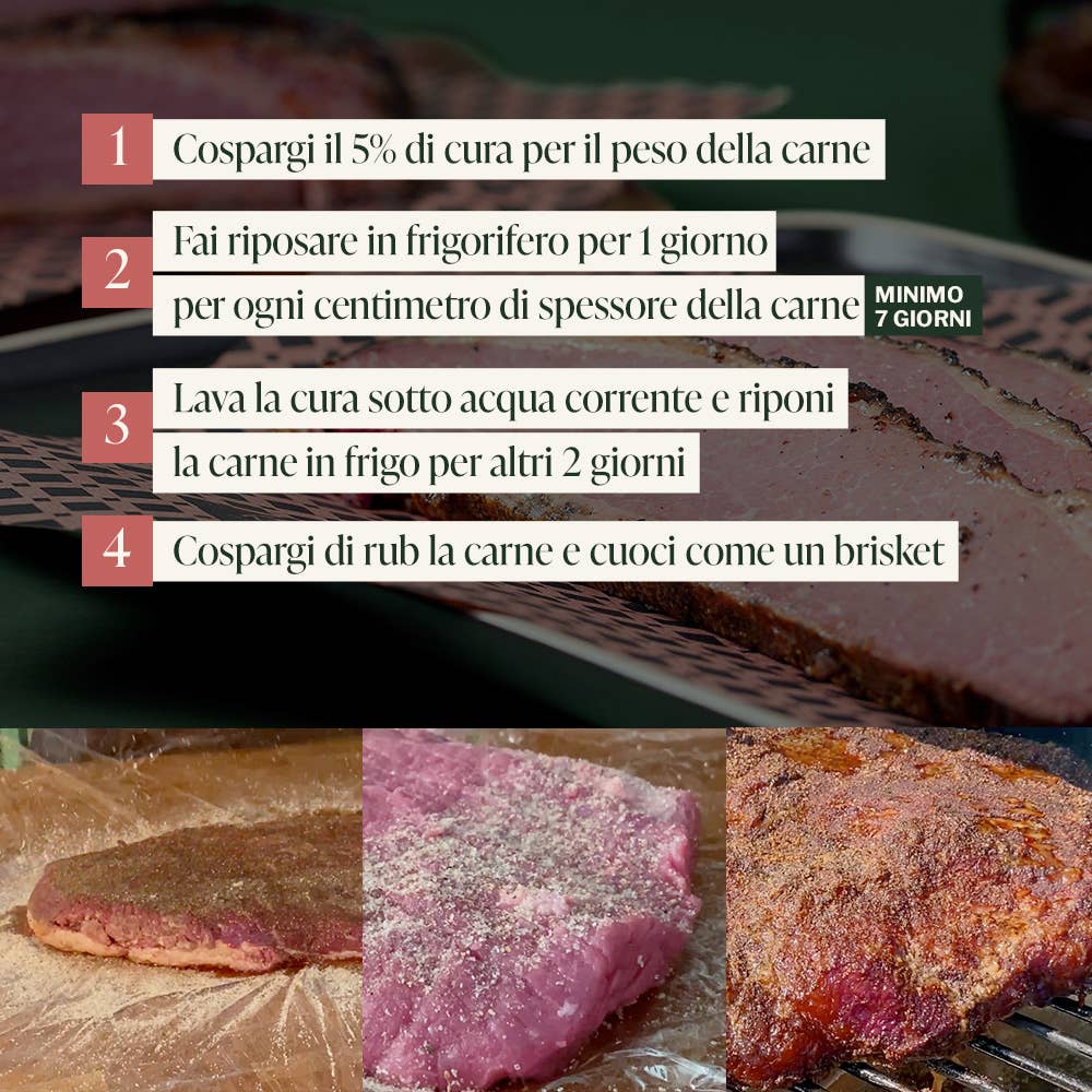 BBQ King Pastrami Cura 200g - Autentisk New York Pastrami Krydderi BBQ King