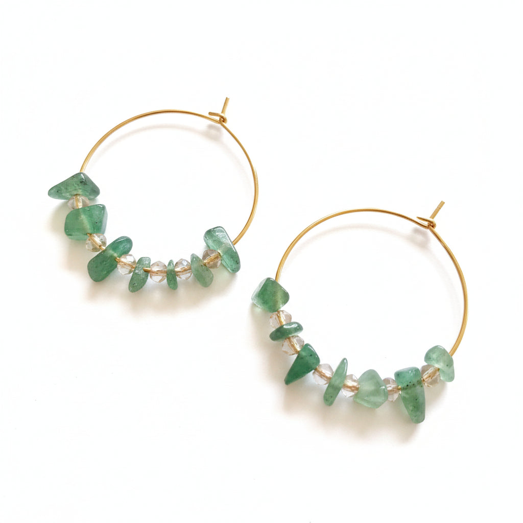 Øreringe Creoler Aventurin GINANDGER