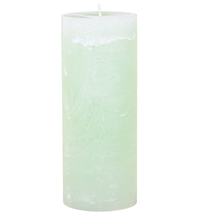 Macon Bloklys Rustik Lys Grøn 210 Timer H35 cm - Chic Antique Chic Antique