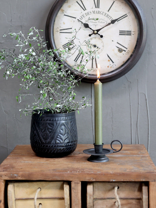 Kronelys Oliven 7 Timer H18 cm - Chic Antique Chic Antique