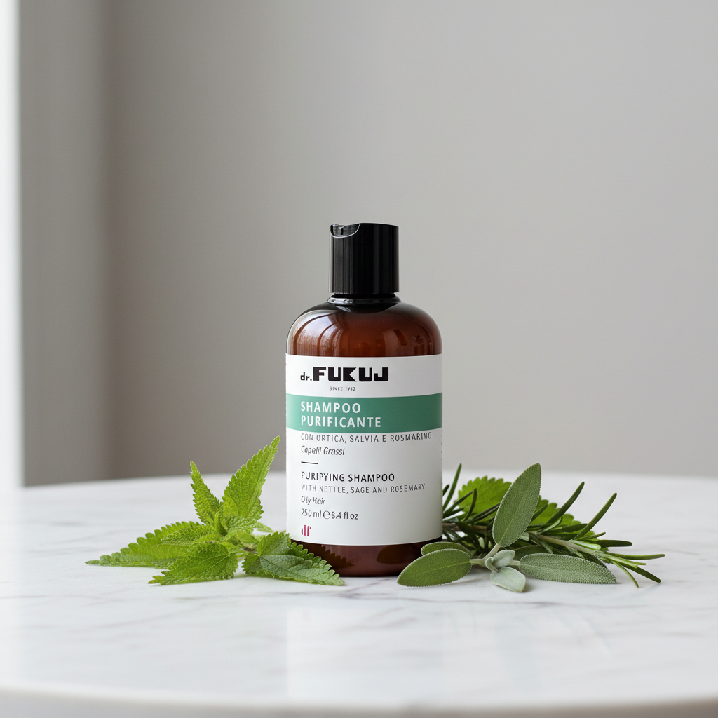 Rensende Shampoo til fedtet hår med brændenælde & rosmarin – 300 ml | Dr. Fukuj Shampoo Dr. Fukuj