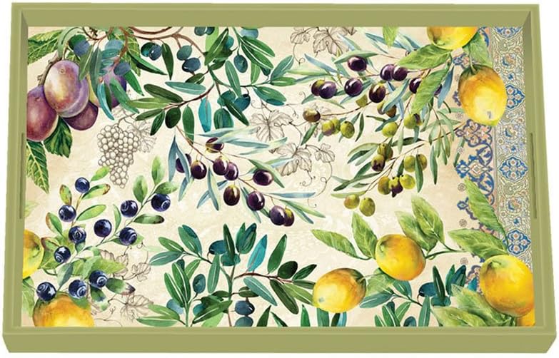 Træbakke lille Tuscan Groove 32 cm x 20,3 cm x 3,8 cm Michel Design Works træbakke Michel design works