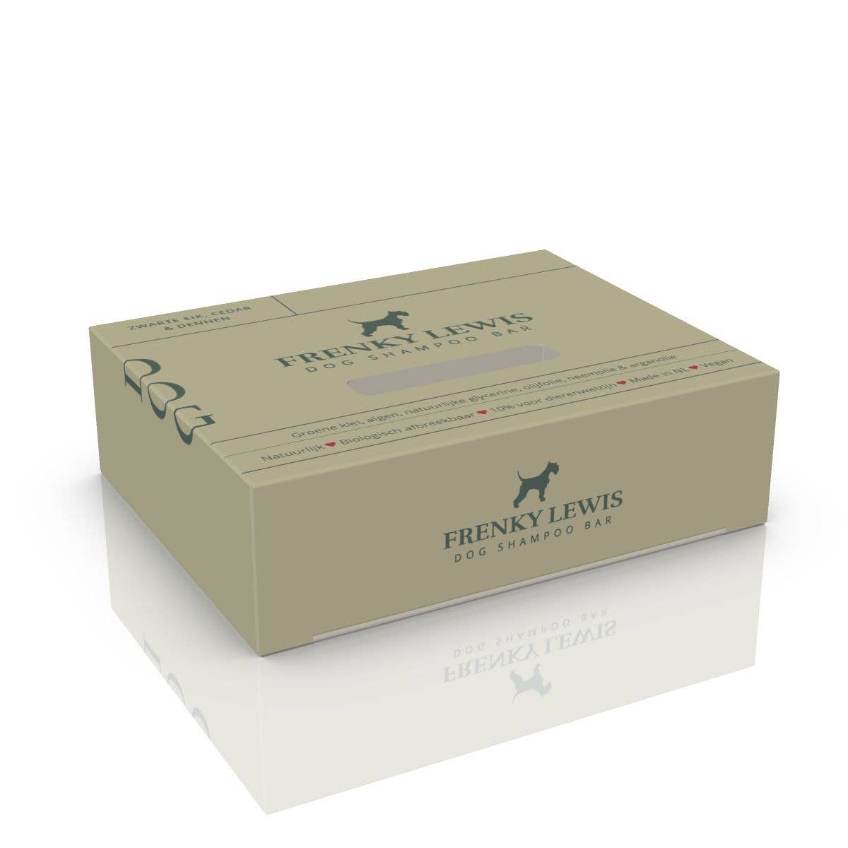 Hundeshampoo Bar Sort Eg, Cedertræ & Fyrretræer - 100% Naturlig - 135g Frenky Lewis